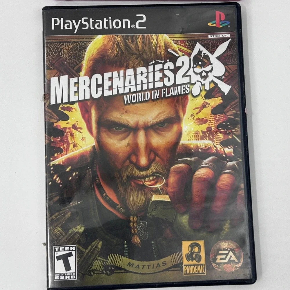 Mercenaries 2 World in Flames Sony PlayStation 2 PS2 EA Pandemic 2008 NTSC-U/C